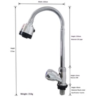 Robinet de cuisine transfrontalier à eau froide unique, avec vasque en céramique pour légumes, installation verticale rotative