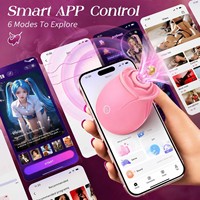 APP-Steuerung 9 Saug- und Vibrationsmodi Wasserdichtes Sexspielzeug Leuchtender Rosen-Vibrator für Frauen