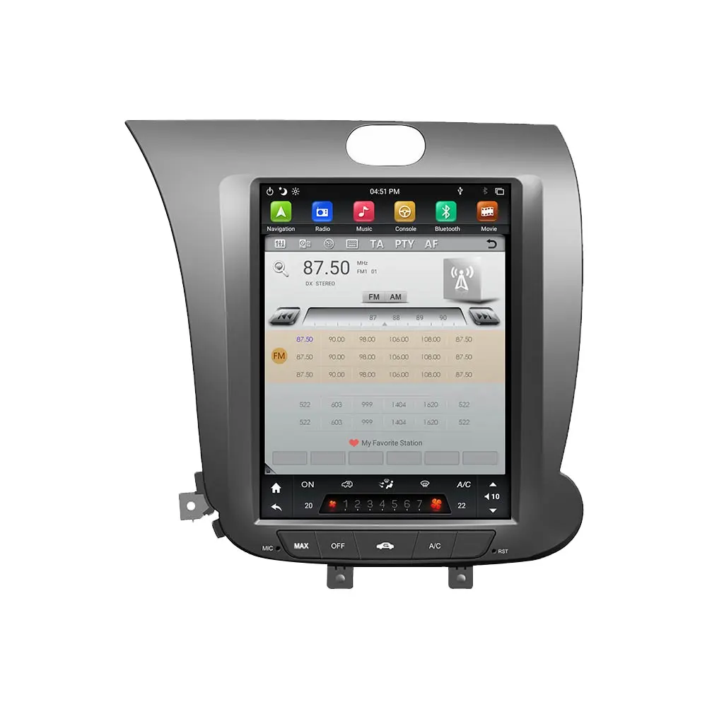 KIA CERATO için K3 FORTE 2013-2016 Android 9 araba GPS navigasyon DVD multimedya oynatıcı radyo teyp kafa ünitesi DSP iss
