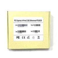 Tarjeta de Expansión PCI Express de 4 Puertos de Red de 2.5G RTL8125 en Stock