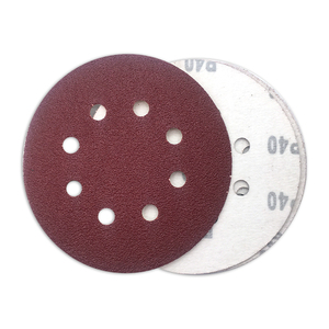 Disque de ponçage en film Mylar de <span class=keywords><strong>3</strong></span> pouces Disque à crochet et boucle 120 # PSA Disque de ponçage Papier de verre pour acier inoxydable - Product Image 1