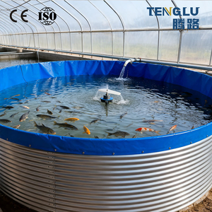 Bassin pliable en acier galvanisé pour l'aquaculture, l'élevage marin côtier et les applications d'écloserie de jeunes poissons - Product Image 1