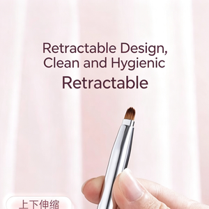 YRX SY005 Retractable Lip Brush Lip Gloss Applicator Metal Handle Pocket Cosmetic Tool Portable Travel Size - Product Image 5
