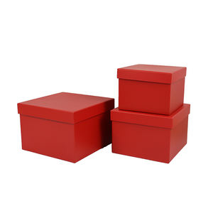 Rosa rectangular cuadrada personalizada, embalaje de regalo, arreglo floral preservado, ramo, conjunto de chocolate, cajas lisas de regalo, caja de flores - Product Image 4