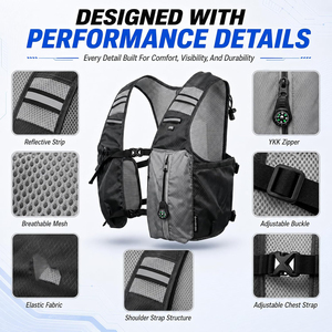 Chaleco de Hidratación Ligero para Correr y Hacer Senderismo, Mochila con Bolsa de Agua para Hombres y Mujeres - Product Image 2