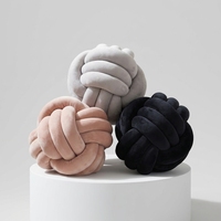 Coussin décoratif doux et moelleux en forme de boule nouée, personnalisable en gros, antibactérien, lavable en machine, pour canapé et maison