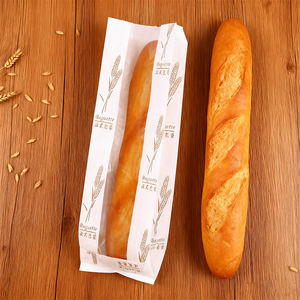 Bolsa de Papel Kraft Marrón y Blanca con Logotipo Personalizado, Bolsa de Papel para Baguette Francesa con Ventana, Bolsa de Papel Antigrasa para Envolver Pan Francés - Product Image 6