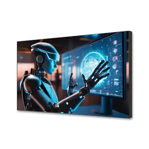 Kapalı yaptım LCD Video duvar Panel 46 inç dikişsiz 1.8mm Video duvar LCD ekleme ekranı