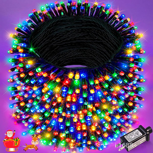 Guirnalda <span class=keywords><strong>de</strong></span> <span class=keywords><strong>Luces</strong></span> Navideñas <span class=keywords><strong>de</strong></span> 39 Pies, 100 LED, Multicolor Cálido, Verde Frío, para Exteriores, 8 Modos, Control Remoto, Decoración para Patio, Jardín y Fiestas - Product Image 3