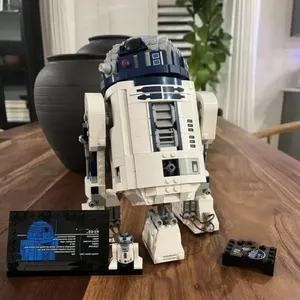Nouveauté : 1050 pièces de blocs de construction en plastique <span class=keywords><strong>R2</strong></span>-<span class=keywords><strong>D2</strong></span>, modèle de robot de la guerre des étoiles à assembler pour adultes, jouet de construction 75379 - Product Image 4