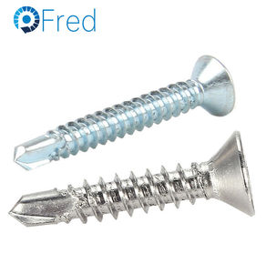 Vis plates autoperceuses Acier au carbone Acier inoxydable Finition zinguée DIN7504P Système de mesure métrique en pouces M4 10mm en boîte - Product Image 2