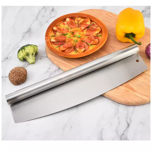 Folding Aluminum Pizza Spatula 12 Inch Wooden Handle Detachable Cake Pizza Transfer <b>Tool</b> Half Moon Cutter Set - Product Image 2
