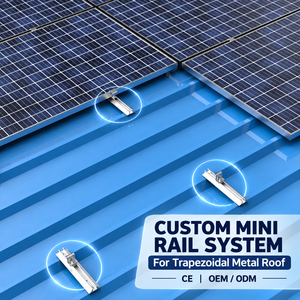 Vente en gros de mini rails solaires profilés en aluminium rayonnages de montage système de support de panneau solaire pour toit en métal - Product Image 4