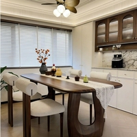 Ensemble de table et de chaises de salle à manger modernes en bois massif pour appartement et hôtel, meubles de salle à manger assemblés