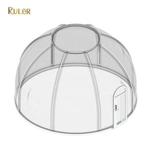 Dômes préfabriqués transparents Bayer Material 5,3+2,1m, hôtel de glamping de luxe en plein air, tente dôme avec salle de bain - Product Image 6