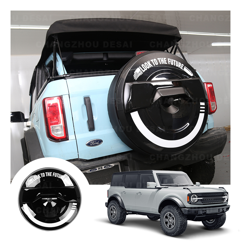 2021 2022 2023 Car Accessories ABS 32 Inches Spare Tire Wheel Protector Cover Spare Tire Cover For Ford Bronco 2/4 Door