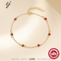 Bijoux tendance Carline Bijoux argent sterling 925 turquoise Vente en gros de bracelets en agate et chaîne en or 18 ct bracelets à maillons pour femmes