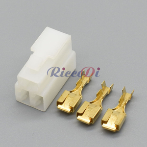 Connecteur <span class=keywords><strong>Électrique</strong></span> Automobile 6,3 mm 3 Broches en Laiton DJ7031-6.3-11/21 – Kits de Bornes de Câble pour Moto, Vélo <span class=keywords><strong>Électrique</strong></span> et <span class=keywords><strong>Voiture</strong></span> - Product Image 6