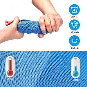 Summer Sports <b>Towel</b> Custom Fitness Yoga Running Gym Soft Breathable Ice <b>Cooling</b> Solid Color Polyester Material - Product Image 4