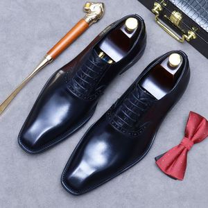 Pointed-Toe Men's Shoes British-Style Business Formal Genuine Leather Shoes Plus Size Oxford Shoes Trendy Color <b>Block</b> Sneakers - Product Image 4