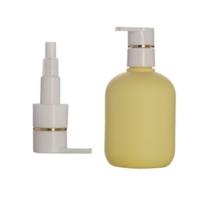 Bouteille rechargeable jaune personnalisée en plastique HDPE doux au toucher de 200ml avec pompe distributrice pour shampoing et <span class=keywords><strong>savon</strong></span> <span class=keywords><strong>bio</strong></span> pour enfants et bébés - Product Image 4
