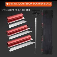 Kit de raclage et de finition pour murs avec manche télescopique en alliage d'aluminium de qualité industrielle, outil de nivellement et de raclage de la boue