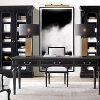 Bureau rétro français de luxe, simple, haut de gamme, à la mode, bureau d'ordinateur à trois dessins