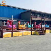 Attraction foraine sur le thème du poulet 12 places enfants petites montagnes russes autres manèges de parc d'attractions
