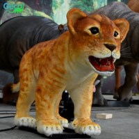 Gecai Amusement Park Animatronic Animal Model Modèle de lion grandeur nature