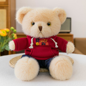 Simpatico Orsetto di Peluche <span class=keywords><strong>con</strong></span> <span class=keywords><strong>Felpa</strong></span>, Imbottitura Super Morbida in Poliestere e Cotone PP, Tessuto Peluche, Regalo per Bambini - Product Image 4