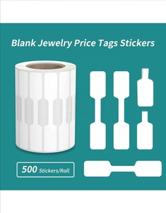 Etiquetas Autoadhesivas Blancas para Joyería, Etiquetas de Precio para Barras de Pesas, Adecuadas para Exhibir Pulseras, Anillos y Ropa - Product Image 2