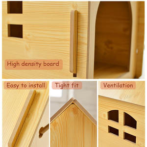 Küçük ayrılabilir ahşap tavşan kafesi pet evler mobilya kedi kafesleri kapalı köpek sandık kulübesi pet evler ve mobilya - Product Image 6