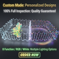 Lampes LED RGB IP65 à 8 fonctions pour clôtures, éclairage paysager extérieur étanche pour projets de jardins, places urbaines et parcs à thème