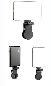 Lampe LED rechargeable M12 carrée à clip pour téléphone, éclairage d'appoint pour photographie, streaming, maquillage, <span class=keywords><strong>webcam</strong></span>, appels Zoom, lumière vidéo de poche - Product Image 3