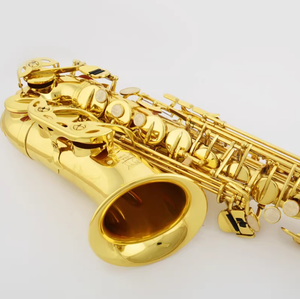 Saxofón alto Eb <span class=keywords><strong>para</strong></span> estudiantes, modelo de estudiante, cuerpo de latón con acabado de laca dorada con llave F # alta <span class=keywords><strong>para</strong></span> principiantes y bandas escolares - Product Image 3