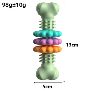 Juguete Masticable para Perros TPR con Forma de Hueso, Colorido y Duradero, para Limpieza Dental, Juguete Molar para Perros Mordedores Agresivos - Product Image 2