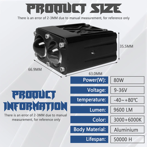 High Power With Fan Car Spotlights Led <strong>Grille</strong> <strong>Lights</strong> Fog Work <strong>Light</strong> External Auxiliary <strong>Lights</strong> Off-road Vehicle SUV Truck - Product Image 5