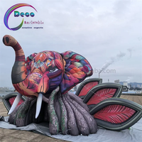 Arche géante gonflable en forme de tête d'éléphant pour centre commercial, scène, événement, fête, décoration, présentation, spectacle
