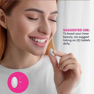 Integratori di bellezza al collagene a marchio privato OEM con supporto antiossidante e immunitario, 270 <span class=keywords><strong>compresse</strong></span>/flacone, formula illuminante per la pelle - Product Image 3