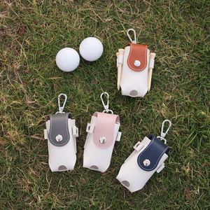 Sac de rangement portable en cuir PU pour balles de golf, mini pochette de taille pour golfeur, pochette de golf d'extérieur, accessoires de sport - Product Image 3