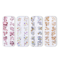 12 grilles Nail Art strass artisanat cristaux verre décorations ensemble Ab strass visage vêtements chaussures décor bricolage acrylique