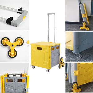 Small Quik Cart Collapsible Rolling Crate on Wheels Capacity Folding Shopping <strong>Trolley</strong> for <strong>Teachers</strong> Tote Basket 80 Lbs - Product Image 4