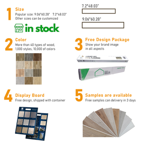 Plancher en vinyle SPC LVT large, résistant à l'usure, imperméable, de luxe, pour intérieur, vente en gros, 9 po x 48 po, 4-8 mm - Product Image 6