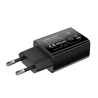 Adaptateur secteur double USB 10W 5V 2A certifié CE RoHS, prise EU, vente en gros d'usine, chargeur mural pour smartphone et casque