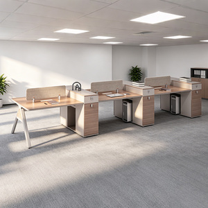 Muebles de Oficina Comerciales, Escritorio de Trabajo para <span class=keywords><strong>4</strong></span> Personas, Escritorio Modular Moderno para Espacios Abiertos de Oficina - Product Image 1