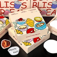 Boîte à tarte aux œufs 2 grains 4 grains jetable dégradable de qualité alimentaire boîte de cuisson commerciale portugaise