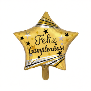 Party Love Gold Star <b>Balloon</b> 45cm Metallic Foil Birthday Party <b>Decorations</b> - Product Image 1