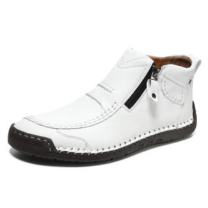 Botas Cortas de Moda para Hombre, Talla Grande, Casuales, para Invierno, con Cierre, Parte Superior de PVC Cosida a Mano, Tendencia de Moda 828 - Product Image 5
