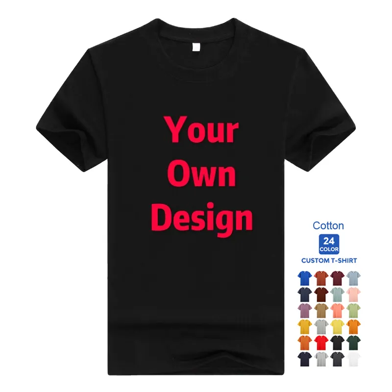 Factory wholesale plain tshirt custom print graphic logo t shirt designs sublimation blank plus size men's t-shirts for sale