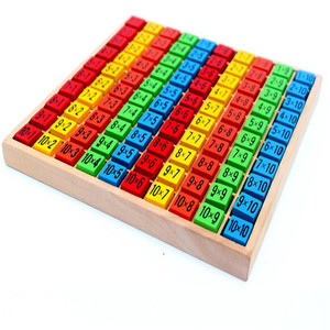 Tavola della moltiplicazione stampata su legno, giocattolo educativo per bambini, matematica in legno. - Product Image 2